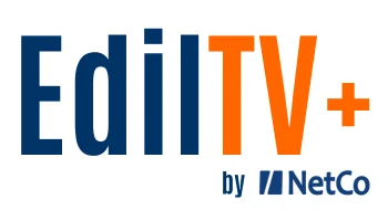 Logo EdilTV+ - font blu per il menu del sito web